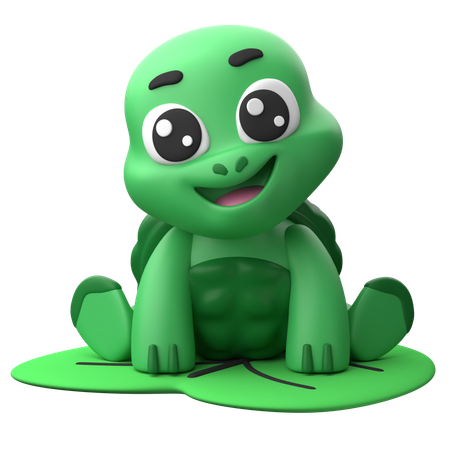 Smiling Turtle  3D Icon