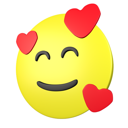 Smiling With Heart  3D Icon