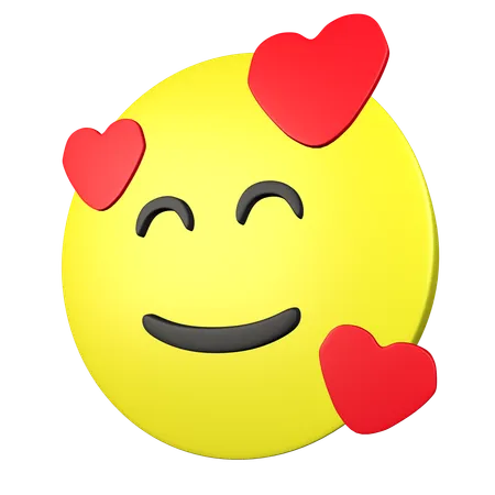 Smiling With Heart  3D Icon