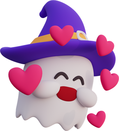 Smiling With Hearts  3D Icon