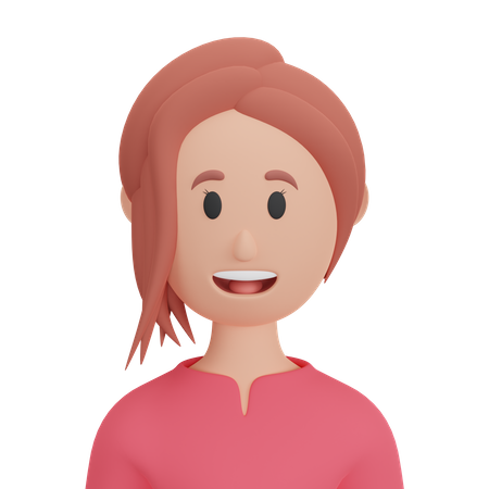 Smiling woman  3D Icon