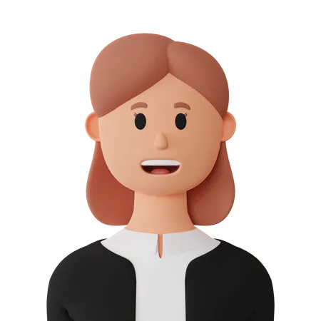 Smiling woman  3D Illustration