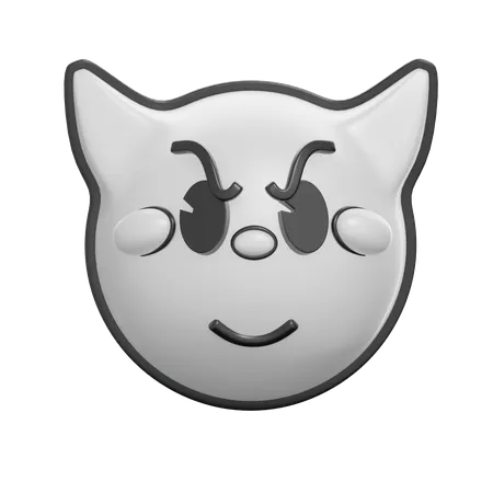 Smilling Face With Horn  3D Icon