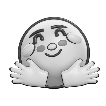 Smilling Face With Open Hand  3D Icon