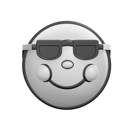 Smilling Face With Sunglasses  3D Icon
