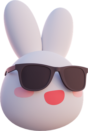 Smilling With Sunglasses  3D Icon