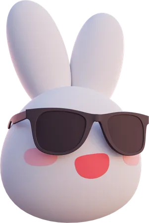 Smilling With Sunglasses  3D Icon