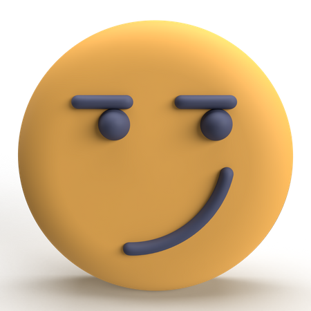 Smirk Emoji  3D Icon