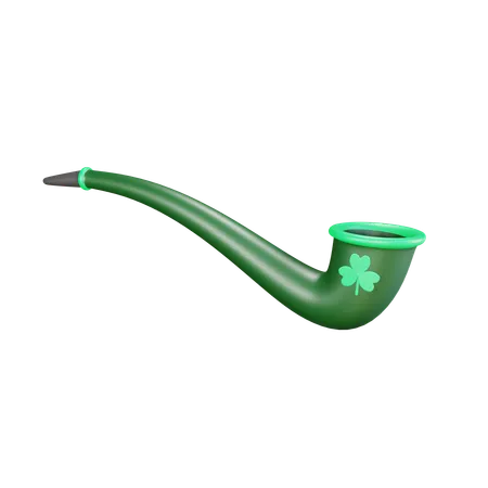 3 D Render Green Smoke Pipe 3D Icon