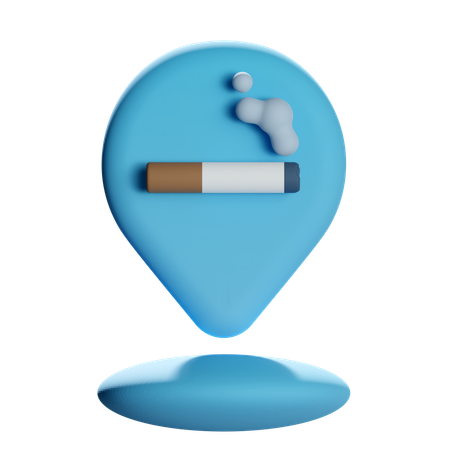 흡연 장소 핀  3D Icon