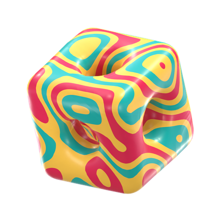 Smooth Cube 3D Illustration