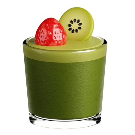Smoothie With Kiwi And Strawberry  3D Icon