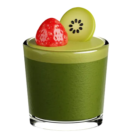 Smoothie With Kiwi And Strawberry  3D Icon