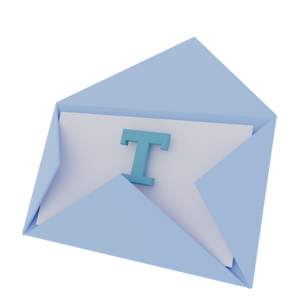 E-mail texte  3D Illustration