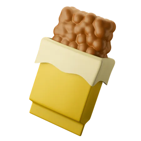 Protein Crispy Snack Bar 3 D Icon Illustration 3D Icon