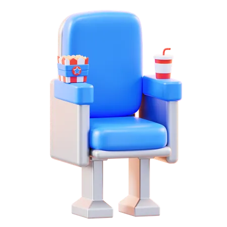 Snack Cinema Seats  3D Icon