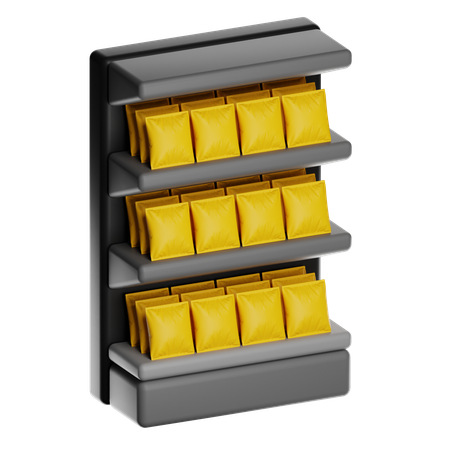 スナック棚  3D Icon