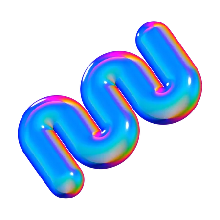 Snake Abstract Shape  3D Icon