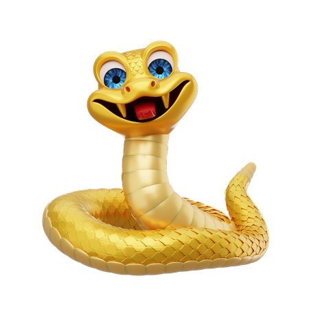 Snake Gold  3D Icon