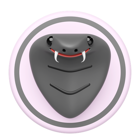 蛇の頭  3D Icon