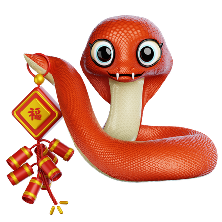 Snake Mascot  3D Icon