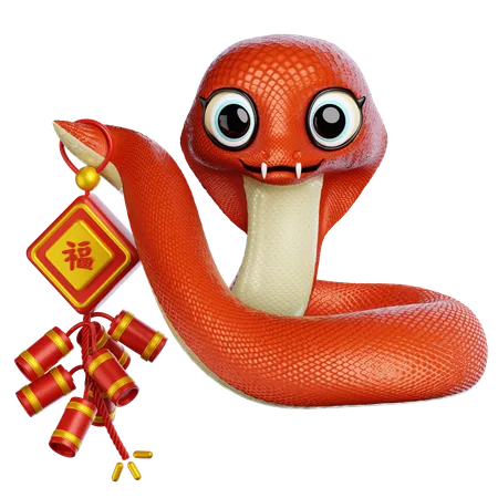 Snake Mascot  3D Icon