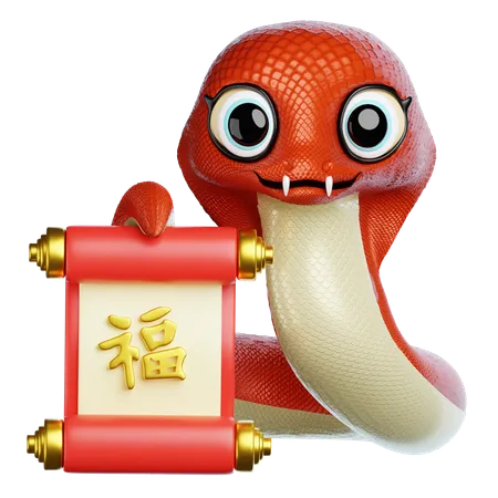 Snake Mascot  3D Icon