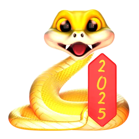 Snake Year 2025  3D Icon