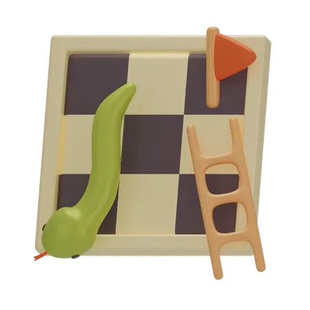 Snakes And Ladders 3 D Board Game 3D Icon