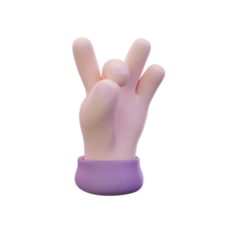 Snap Hand Gesture  3D Icon