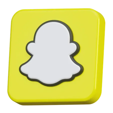 Logotipo 3 D De Snapchat Icono 3 D 3D Icon