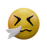 sneezing emoji 3d