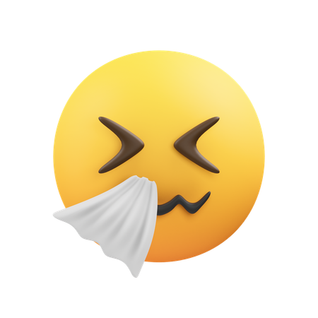 Sneezing Emoji  3D Icon