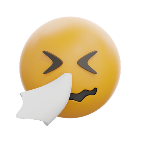 Sneezing Face  3D Icon