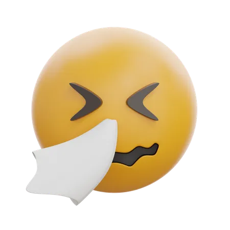 Sneezing Face  3D Icon