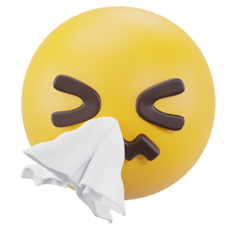 Sneezing Face  3D Icon