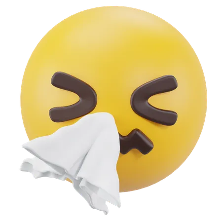 Sneezing Face  3D Icon