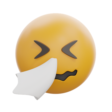 Sneezing Face  3D Icon