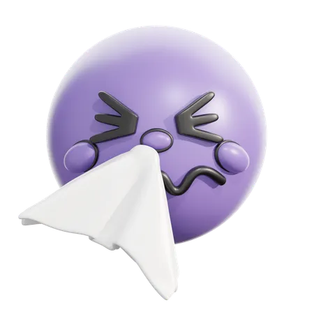 Sneezing face  3D Icon