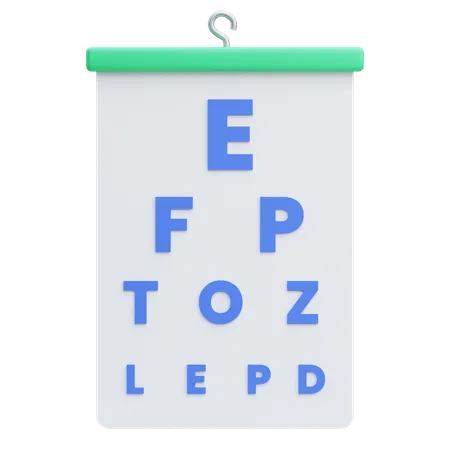 Snellen Chart  3D Icon