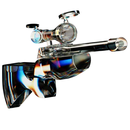 3 D Illustration Sniper Glass Dispersion 3D Icon