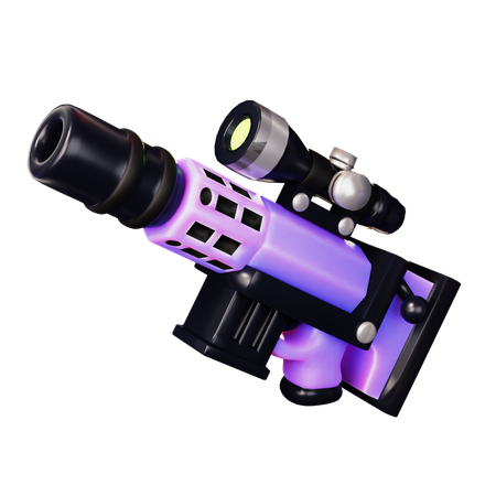 Sniper Rifle Gun Weapon  3D Icon