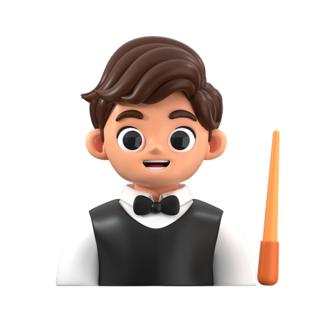 Snooker Player Avatar  3D Icon