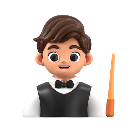 Snooker Player Avatar  3D Icon