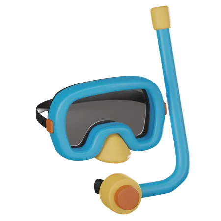 3 D Snorkeling Mask Icon For Ocean Exploration 3 D Render Illustration 3D Icon