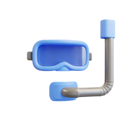 Snorkeling  3D Illustration