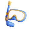 3d snorkeling logo