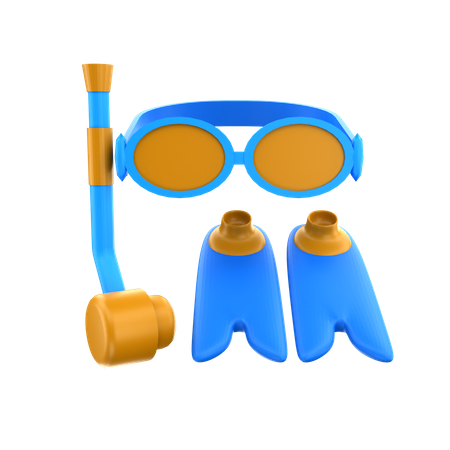 Snorkeling Tools  3D Icon