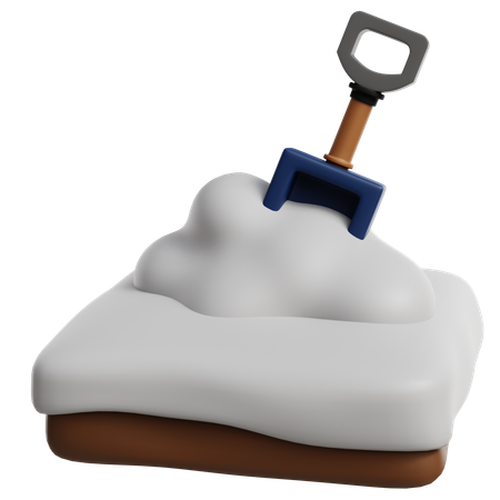 Snow And Shovel  3D Icon