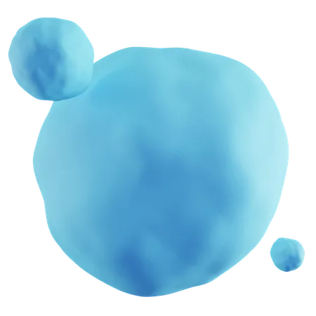 3 D Illustration Of Blue Snow Ball 3D Icon